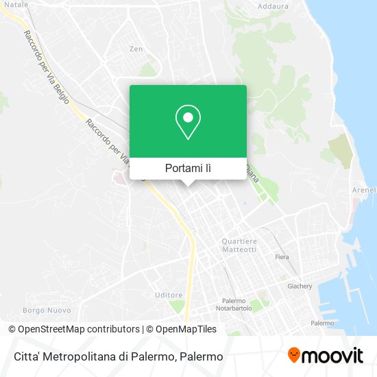 Mappa Citta' Metropolitana di Palermo