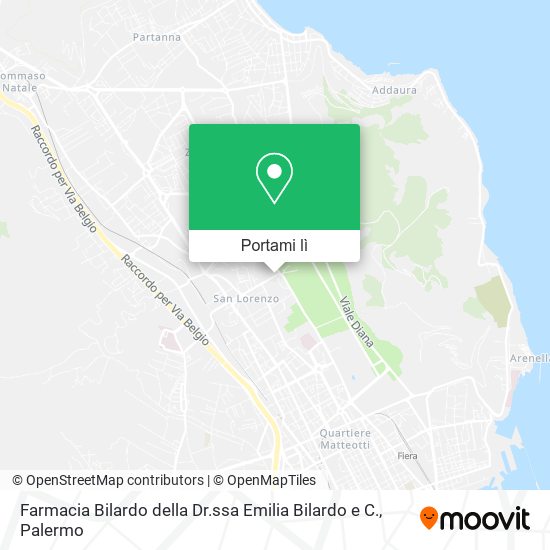 Mappa Farmacia Bilardo della Dr.ssa Emilia Bilardo e C.