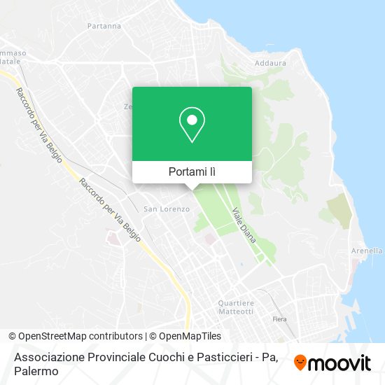 Mappa Associazione Provinciale Cuochi e Pasticcieri - Pa