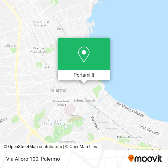 Mappa Via Alloro  100