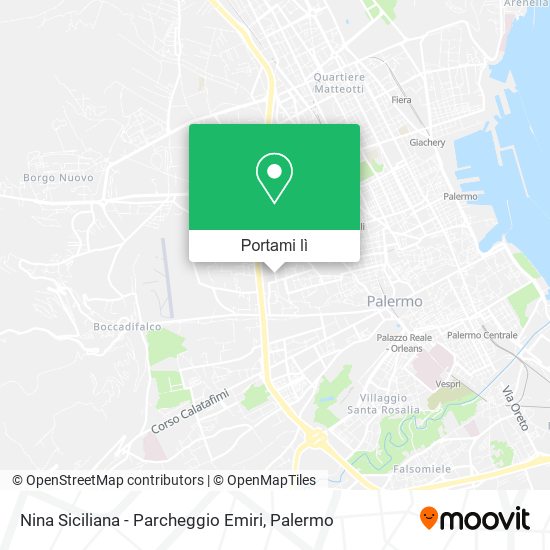 Mappa Nina Siciliana - Parcheggio Emiri