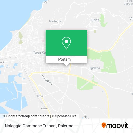 Mappa Noleggio Gommone Trapani