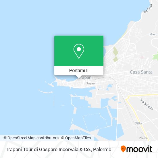 Mappa Trapani Tour di Gaspare Incorvaia & Co.