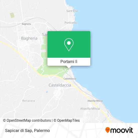 Mappa Sapicar di Sap