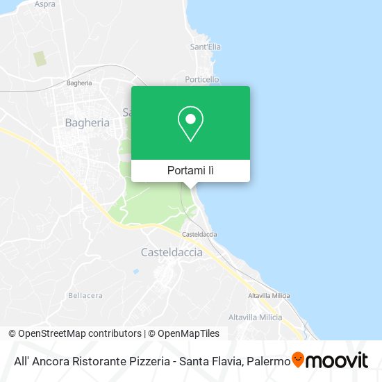 Mappa All' Ancora Ristorante Pizzeria - Santa Flavia