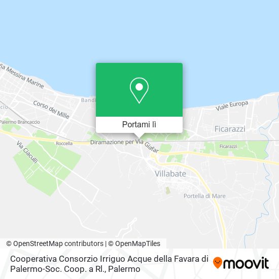 Mappa Cooperativa Consorzio Irriguo Acque della Favara di Palermo-Soc. Coop. a Rl.
