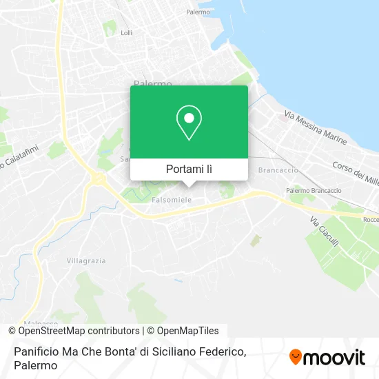 Mappa Panificio Ma Che Bonta' di Siciliano Federico