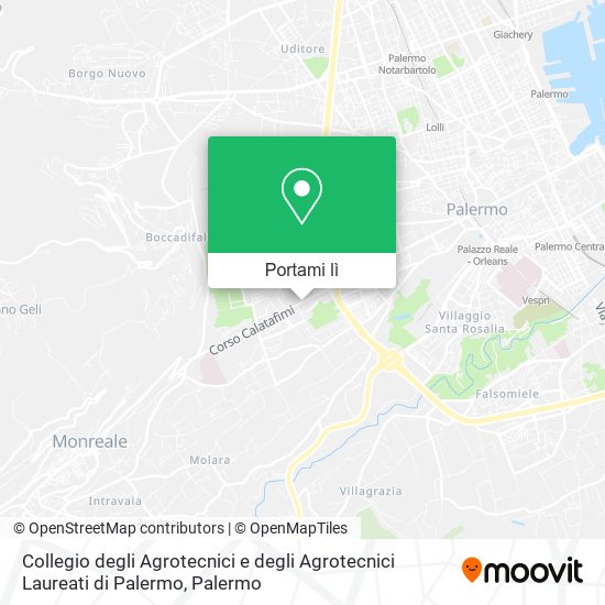 Mappa Collegio degli Agrotecnici e degli Agrotecnici Laureati di Palermo