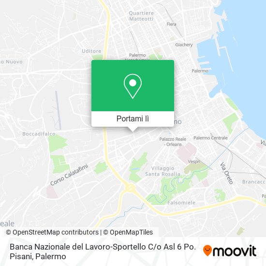 Mappa Banca Nazionale del Lavoro-Sportello C / o Asl 6 Po. Pisani