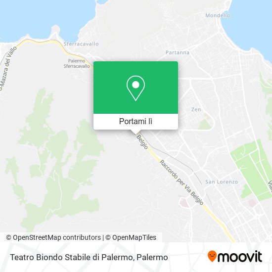 Mappa Teatro Biondo Stabile di Palermo