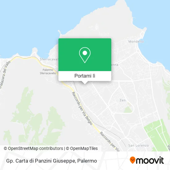 Mappa Gp. Carta di Panzini Giuseppe