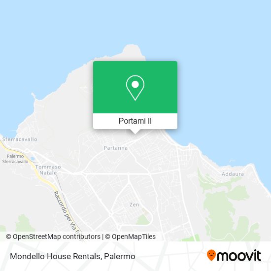 Mappa Mondello House Rentals
