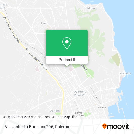 Mappa Via Umberto Boccioni  206