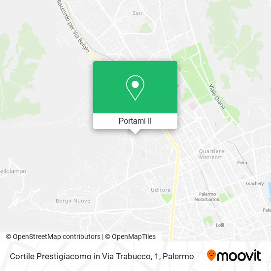 Mappa Cortile Prestigiacomo in Via Trabucco, 1
