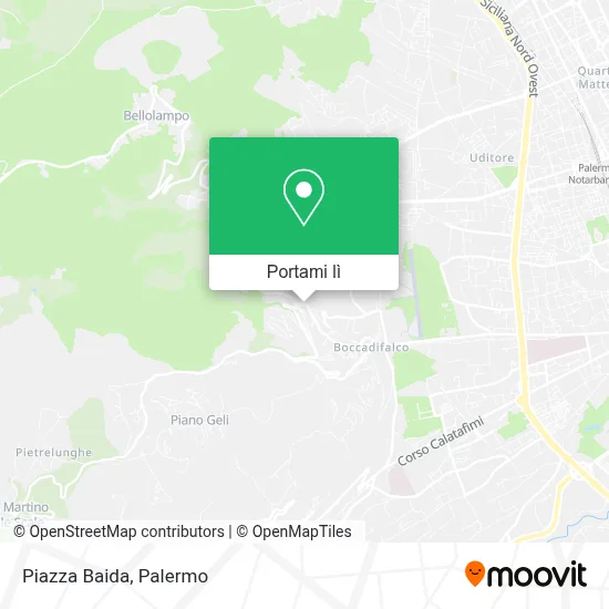 Mappa Piazza Baida