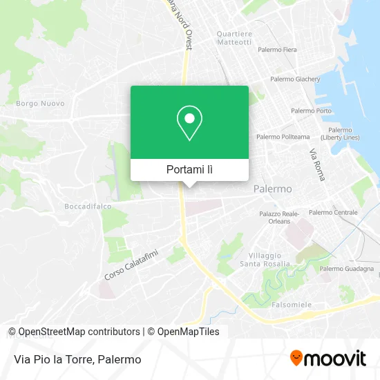 Mappa Via Pio la Torre