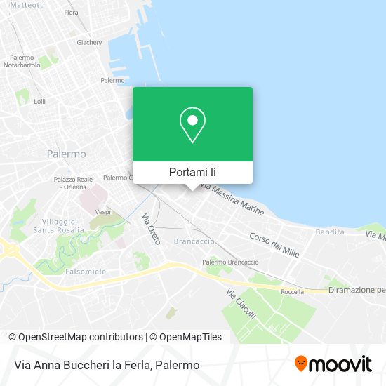 Mappa Via Anna Buccheri la Ferla
