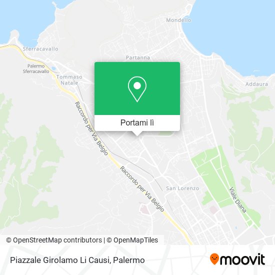 Mappa Piazzale Girolamo Li Causi