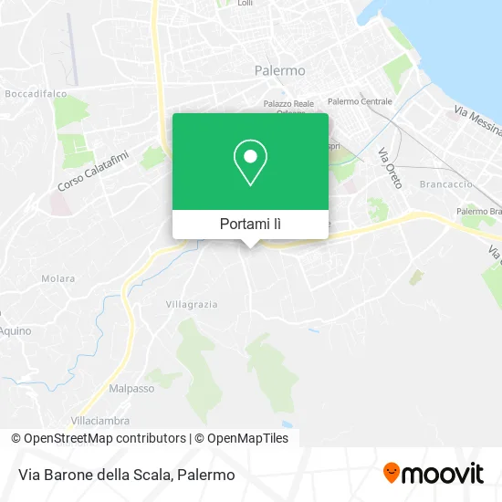 Mappa Via Barone della Scala
