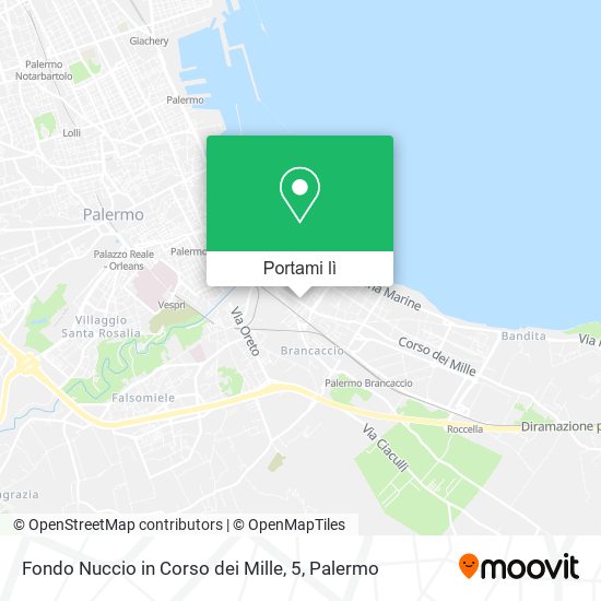 Mappa Fondo Nuccio in Corso dei Mille, 5