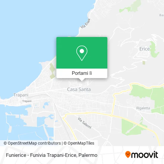 Mappa Funierice - Funivia Trapani-Erice
