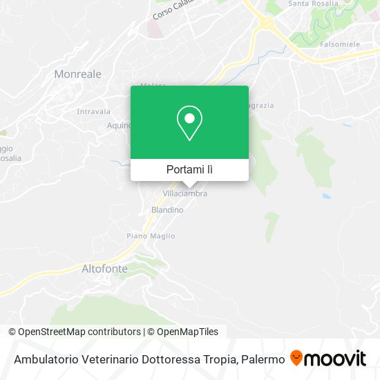 Mappa Ambulatorio Veterinario Dottoressa Tropia