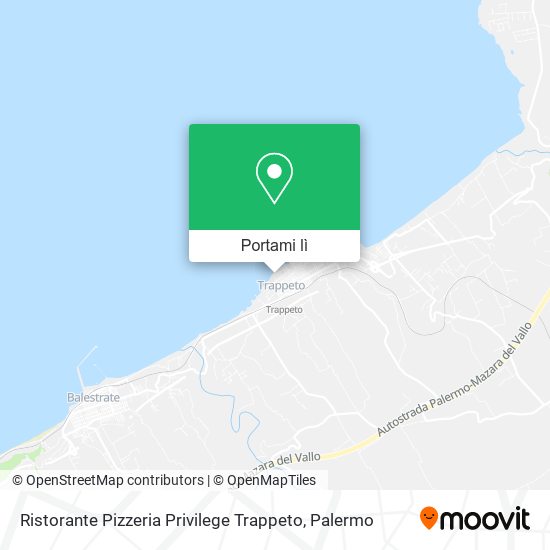 Mappa Ristorante Pizzeria Privilege Trappeto