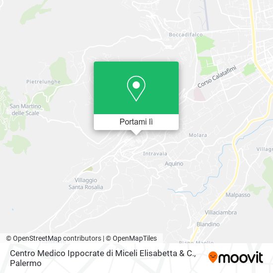 Mappa Centro Medico Ippocrate di Miceli Elisabetta & C.