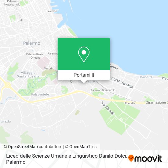Mappa Liceo delle Scienze Umane e Linguistico Danilo Dolci