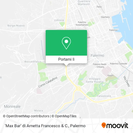 Mappa 'Max Bar' di Arnetta Francesco & C.