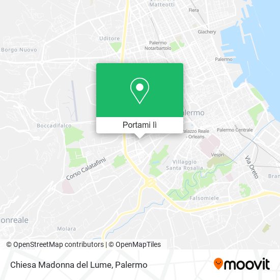 Mappa Chiesa Madonna del Lume
