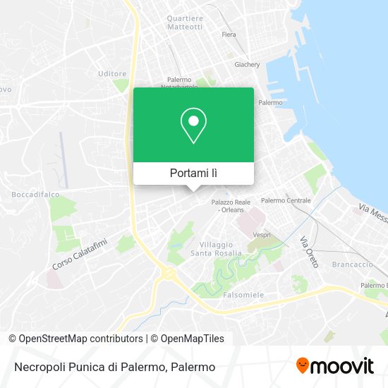 Mappa Necropoli Punica di Palermo