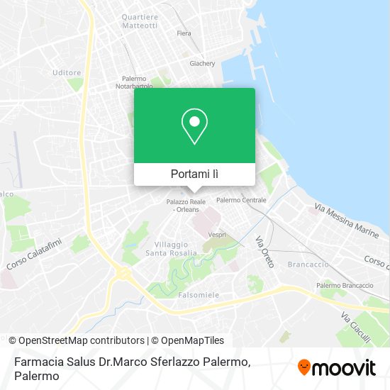 Mappa Farmacia Salus Dr.Marco Sferlazzo Palermo