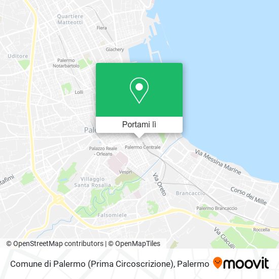 Mappa Comune di Palermo (Prima Circoscrizione)