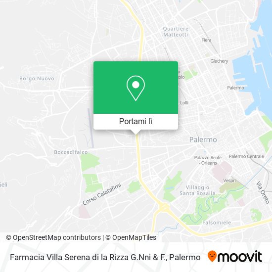 Mappa Farmacia Villa Serena di la Rizza G.Nni & F.