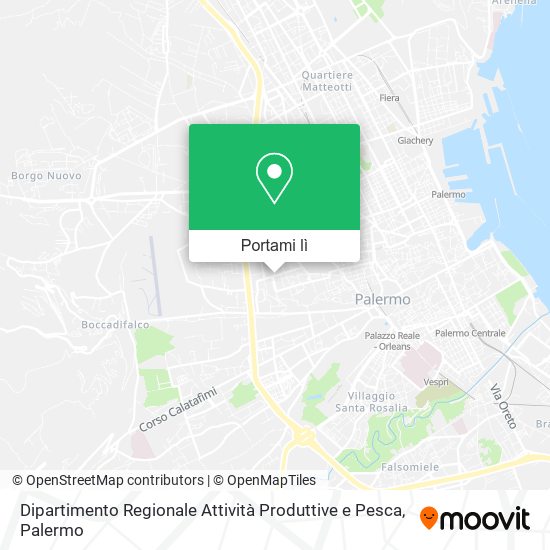 Mappa Dipartimento Regionale Attività Produttive e Pesca