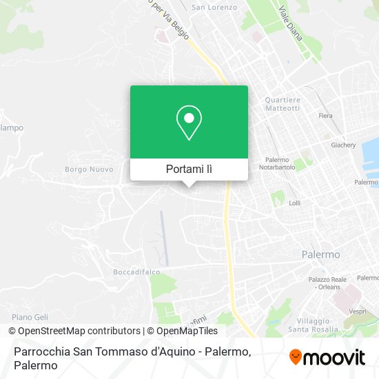 Mappa Parrocchia San Tommaso d'Aquino - Palermo