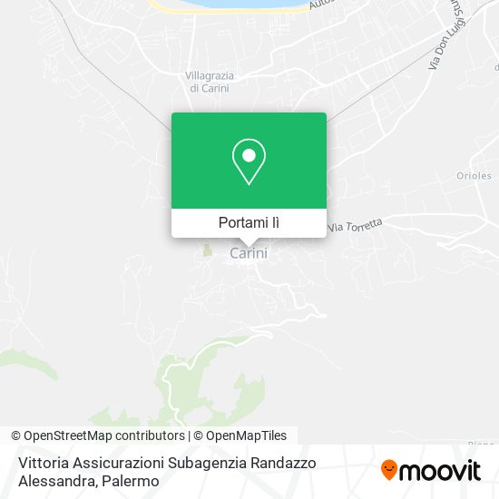 Mappa Vittoria Assicurazioni Subagenzia Randazzo Alessandra