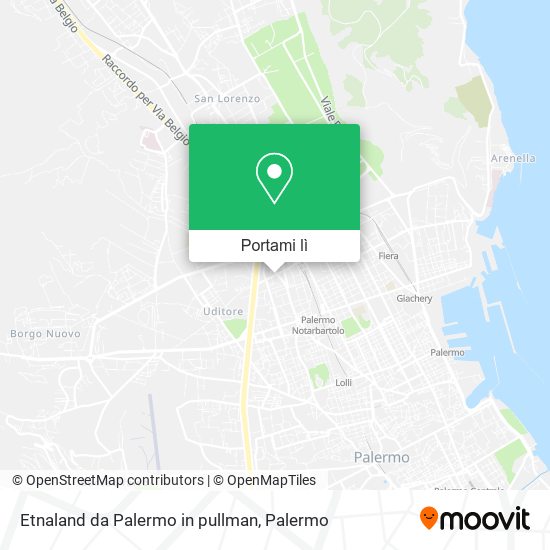 Mappa Etnaland da Palermo in pullman
