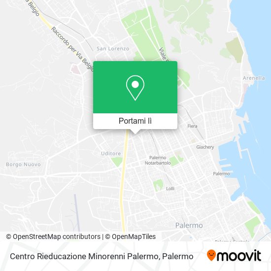 Mappa Centro Rieducazione Minorenni Palermo