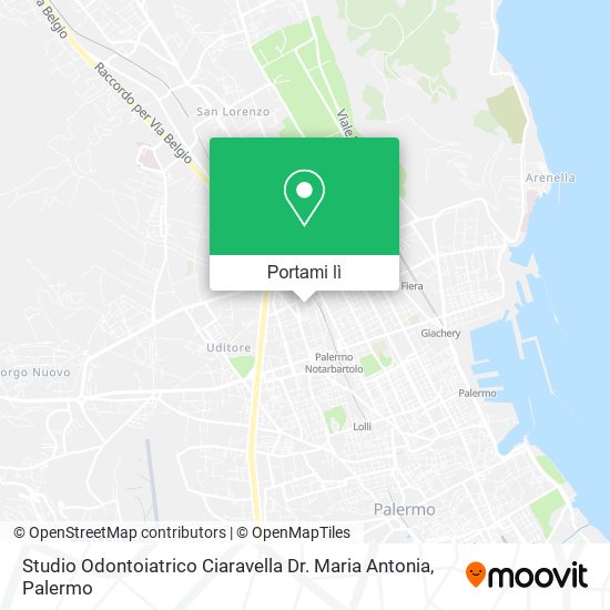 Mappa Studio Odontoiatrico Ciaravella Dr. Maria Antonia