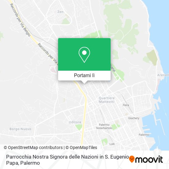 Mappa Parrocchia Nostra Signora delle Nazioni in S. Eugenio Papa