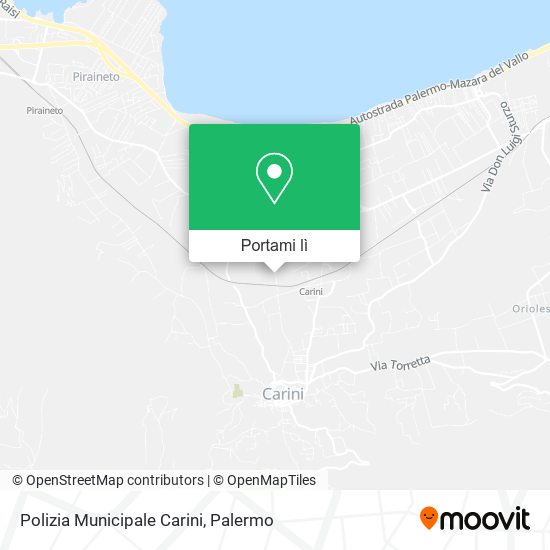 Mappa Polizia Municipale Carini