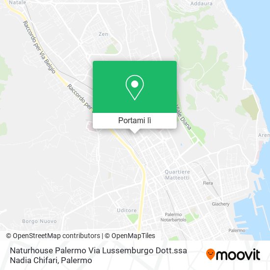 Mappa Naturhouse Palermo Via Lussemburgo Dott.ssa Nadia Chifari