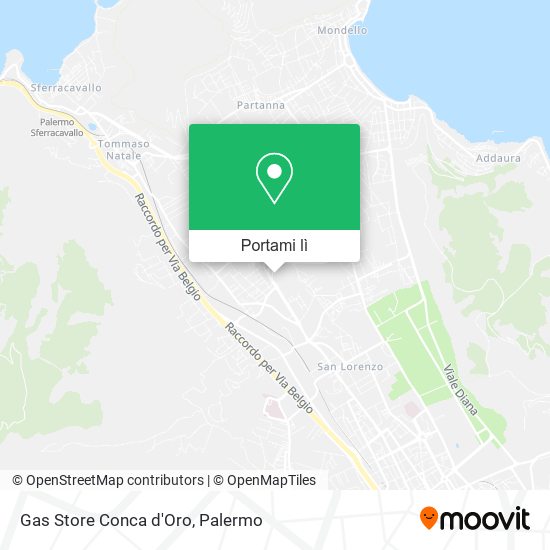 Mappa Gas Store Conca d'Oro