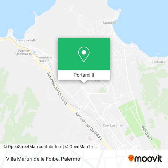 Mappa Villa Martiri delle Foibe
