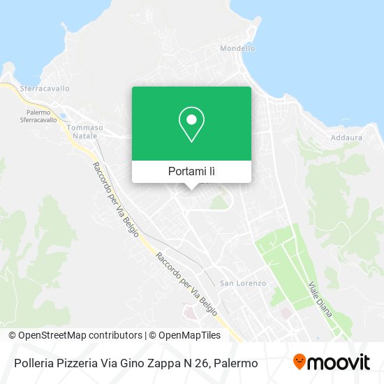 Mappa Polleria Pizzeria Via Gino Zappa N 26