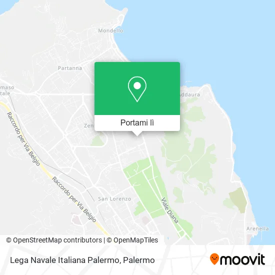 Mappa Lega Navale Italiana Palermo