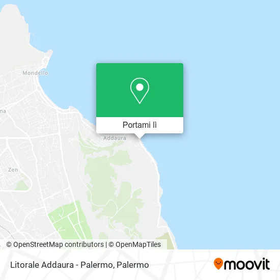 Mappa Litorale Addaura - Palermo