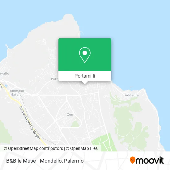 Mappa B&B le Muse - Mondello